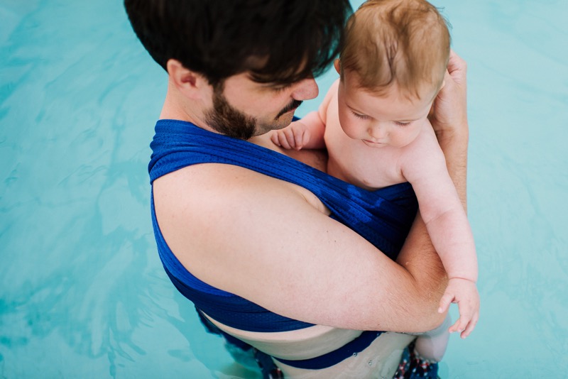 Kangura portabebés Fular de agua Hin-Yari Blue