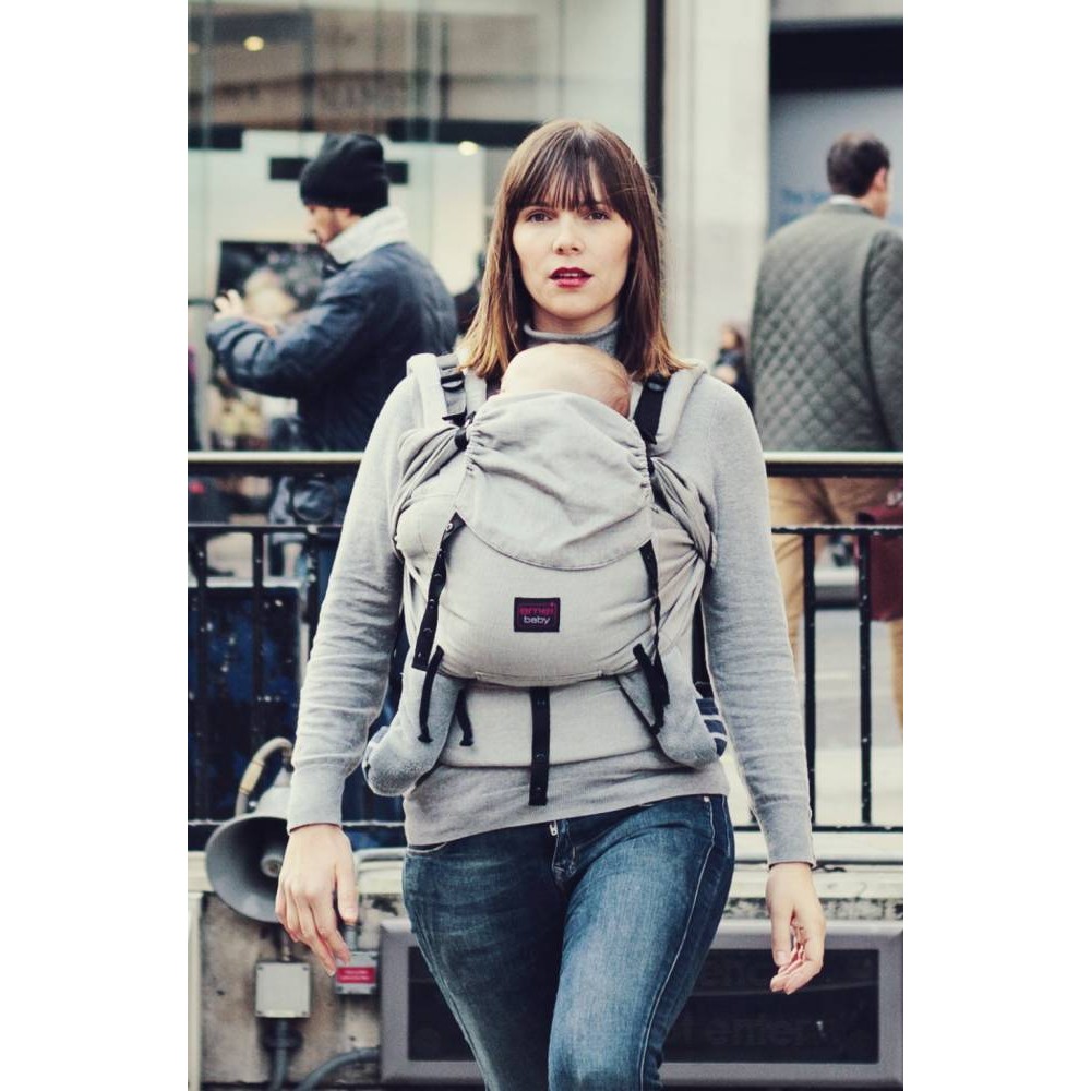 Kangura portabebés Mochila portabebés Emeibaby Easy Gris Completa