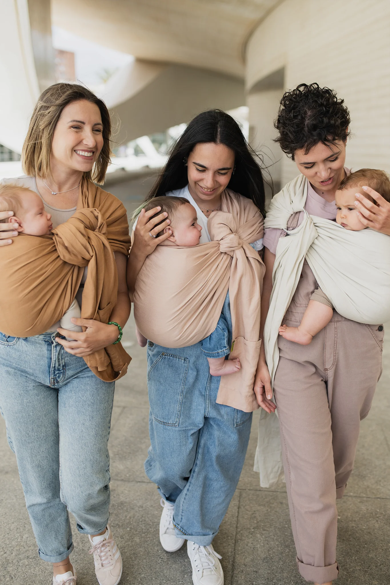 Kangura portabebés Bandolera Portabebé Boba Ring Sling Rye Brown