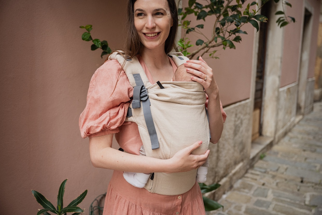 Kangura portabebés Mochila Evolutiva Portabebé Boba X Linen Pampas