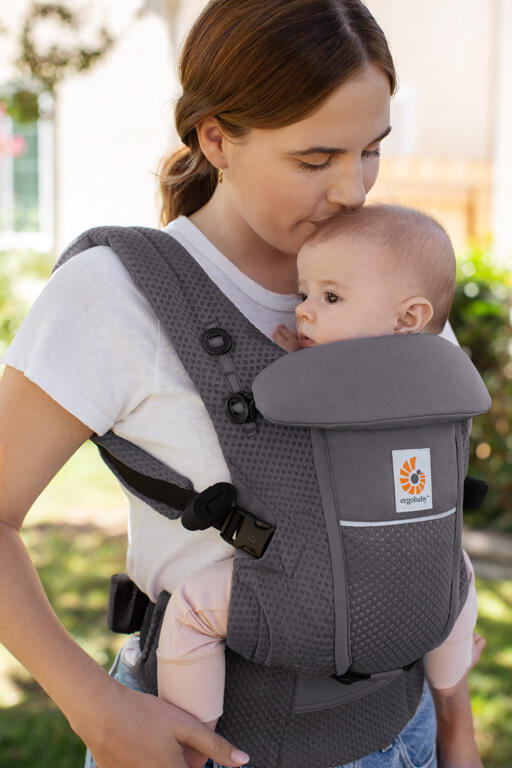 Kangura portabebés Mochila portabebé Ergobaby Adapt Soft Flex Mesh - Gris grafito