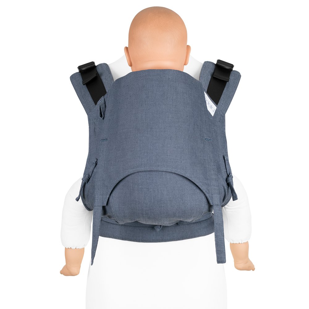 Kangura portabebés Mochila ergonómica Fidella Fusion Toddler 2.0 Chevron Denim Blue