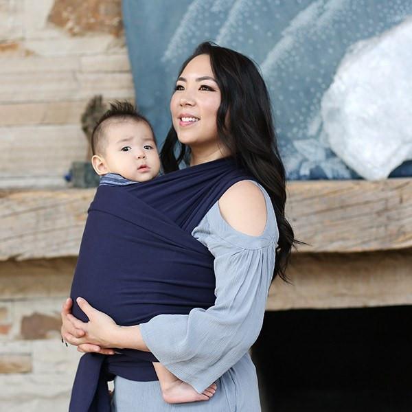 Kangura portabebés Fular elástico portabebé Boba Wrap Navy blue