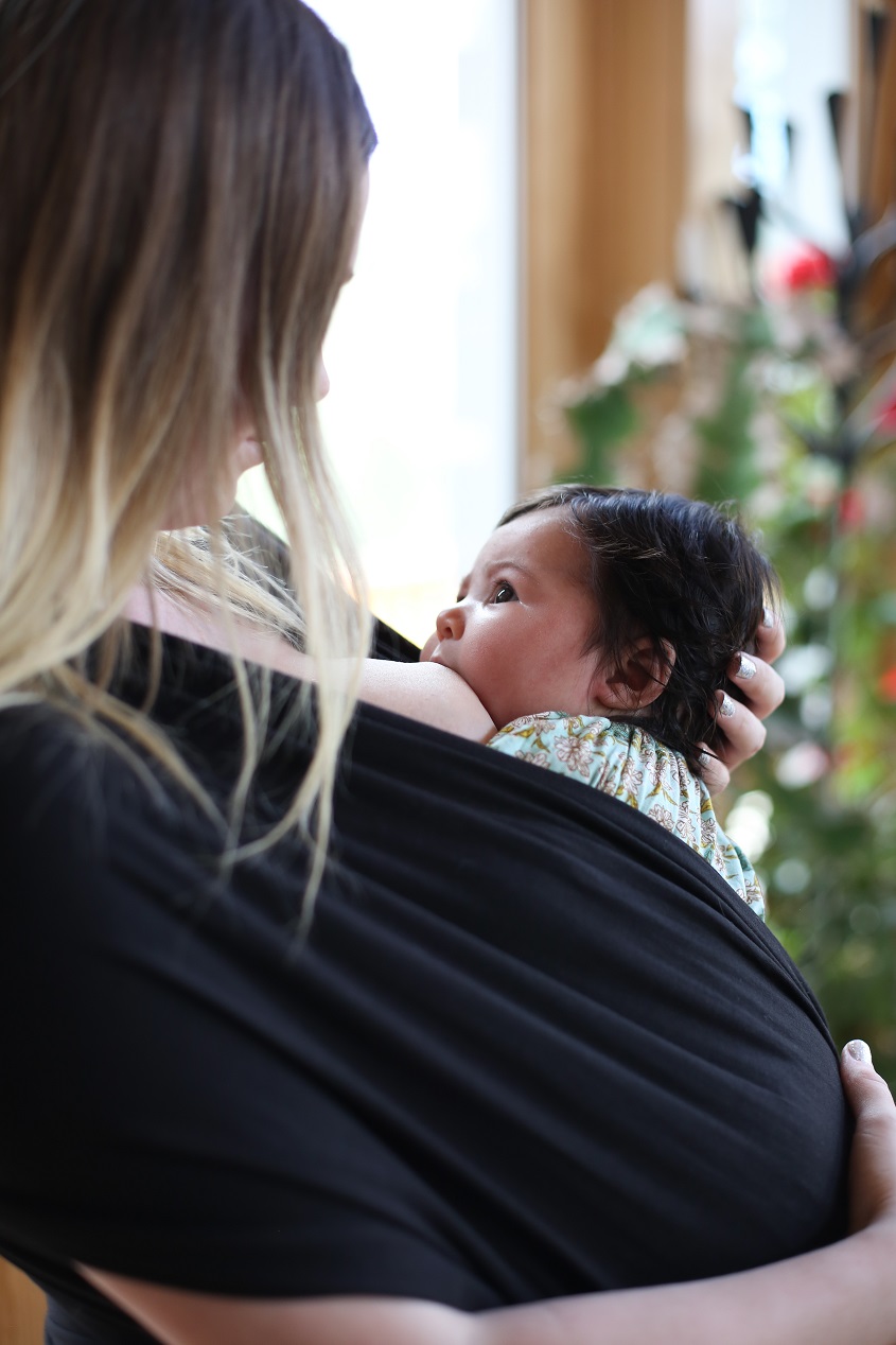 Kangura portabebés Pack Portabebé Boba Wrap Invierno Black + Grey