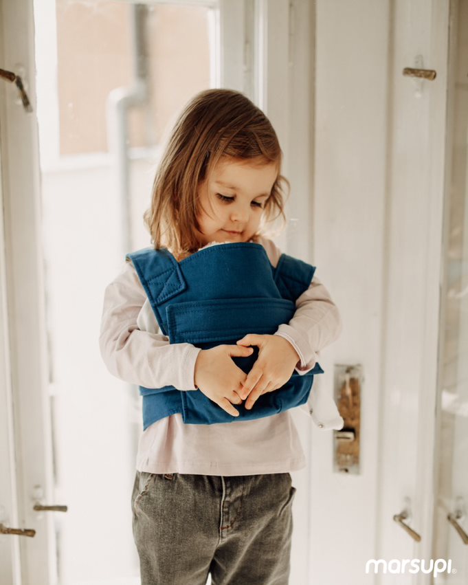 Kangura portabebés Mini Marsupi mochila de juguete Azul