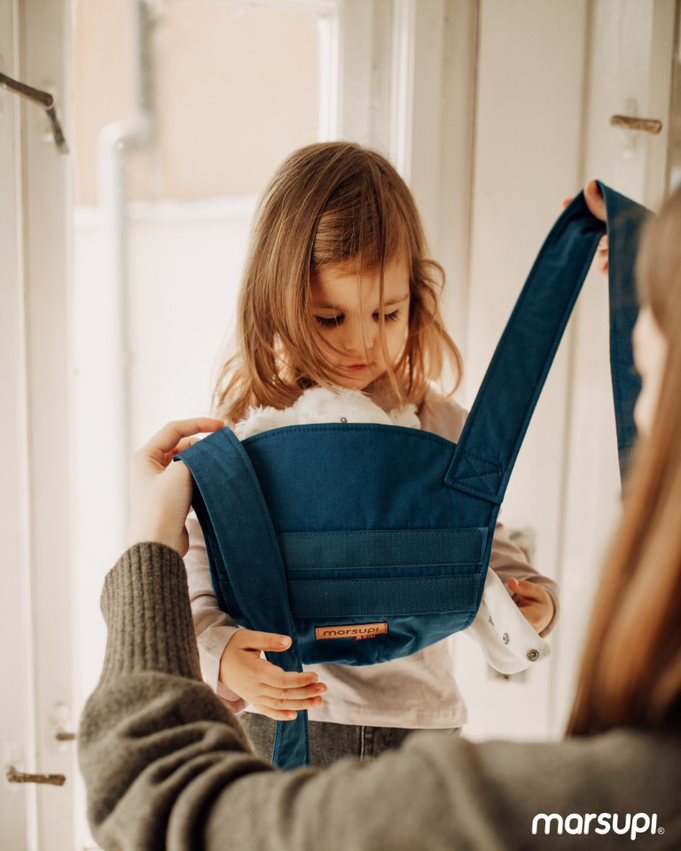 Kangura portabebés Mini Marsupi mochila de juguete Azul