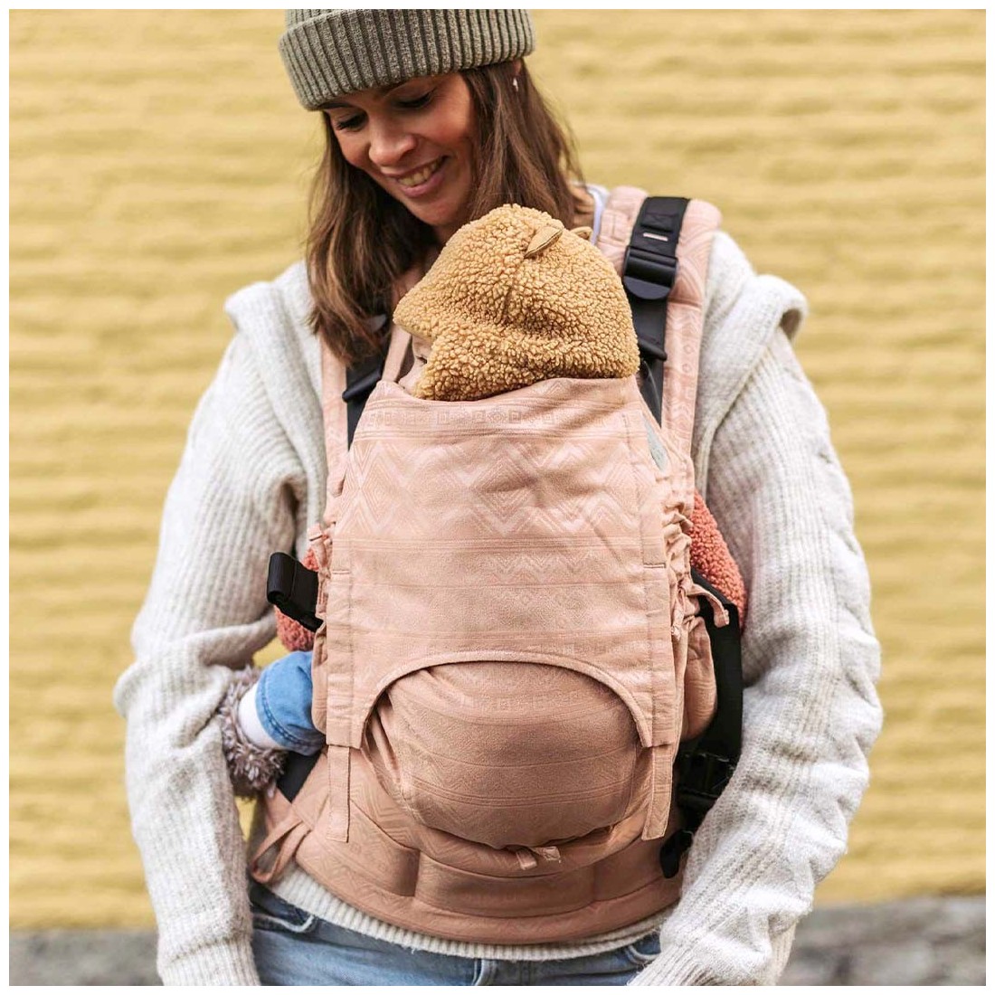 Kangura portabebés Mochila ergonómica Fidella Fusion Bebé Cubic Lines Tuscany