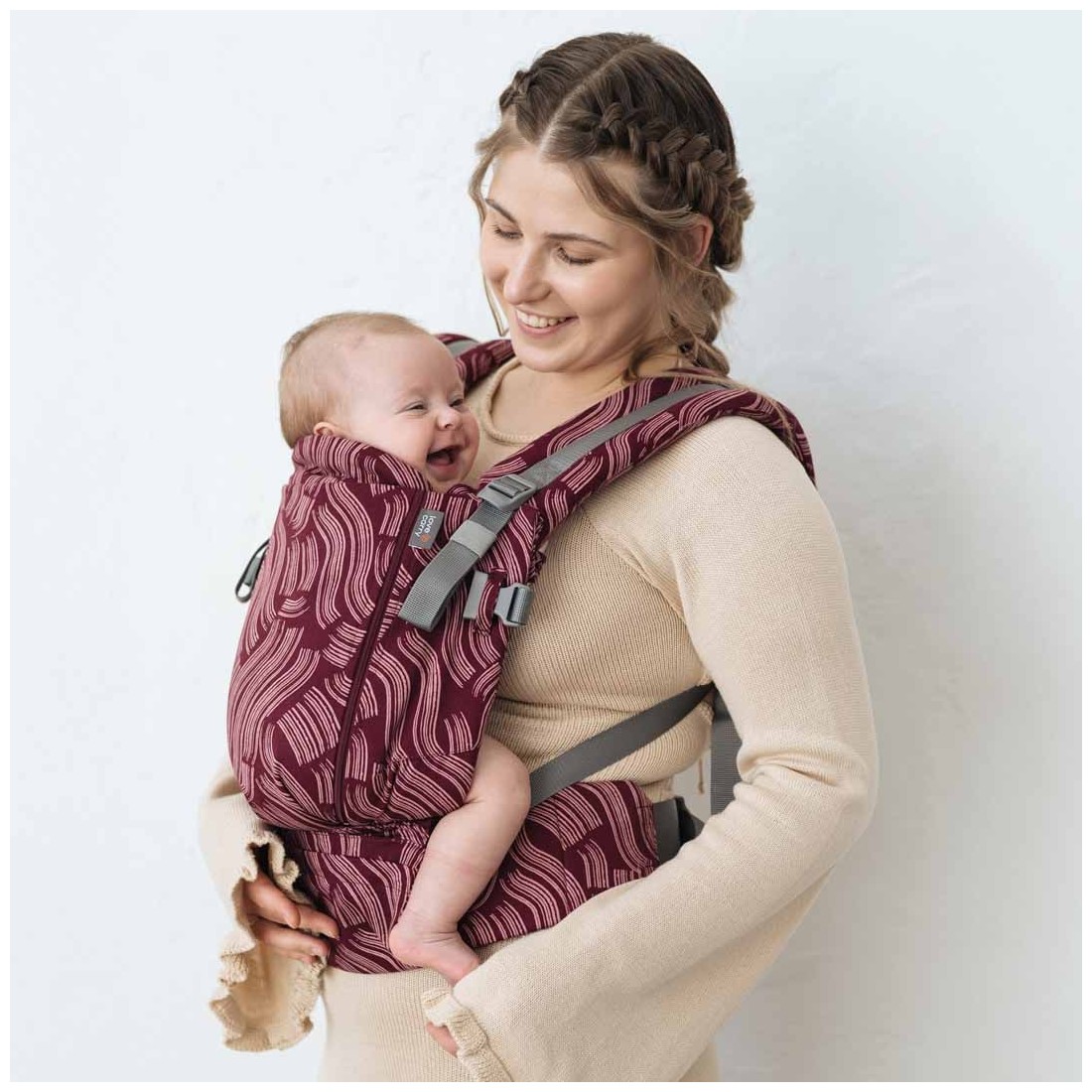 Kangura portabebés Mochila evolutiva Love and Carry ONE Coral (100% Algodón)