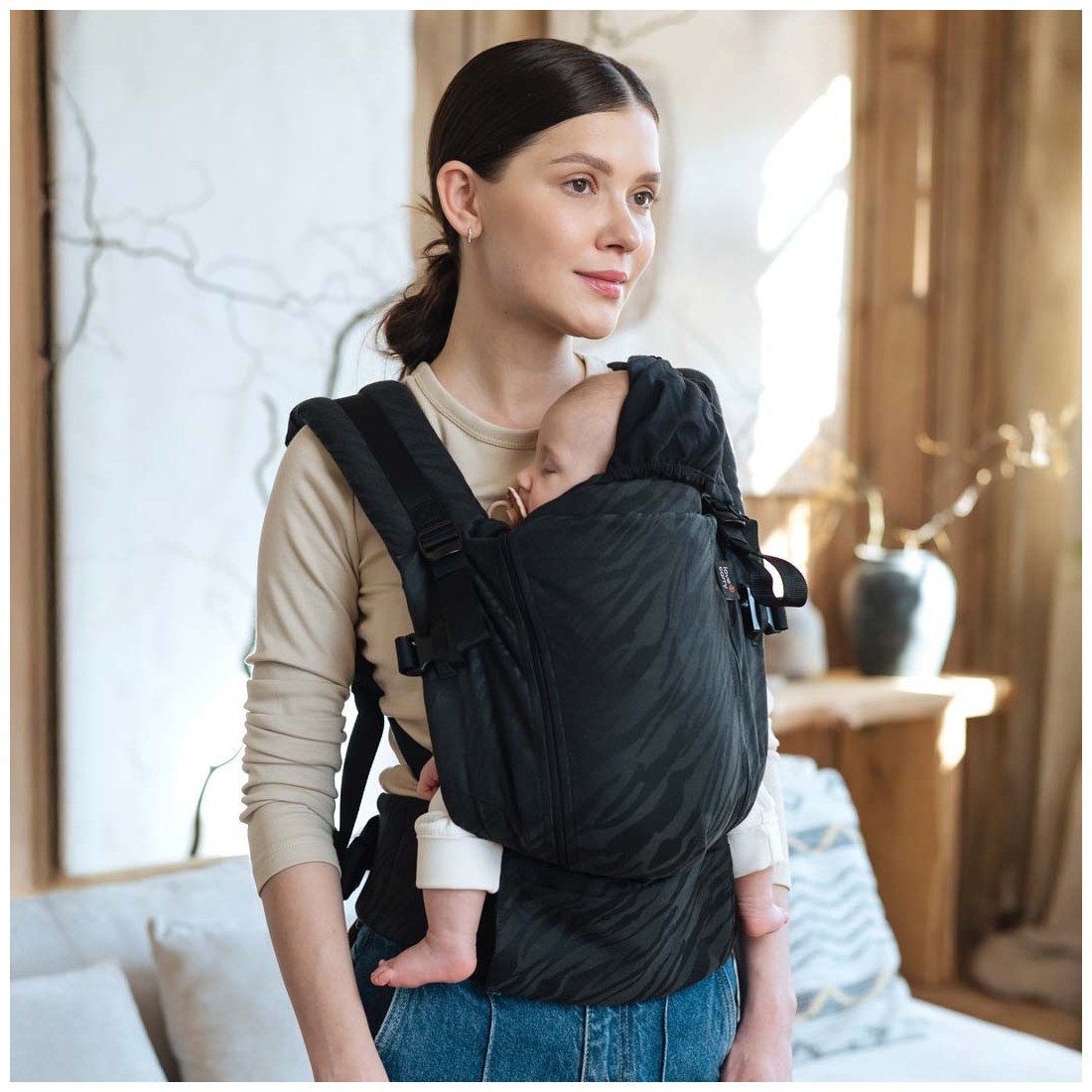 Kangura portabebés Mochila evolutiva Love and Carry ONE Truffle (45% Bambú 55% Algodón)