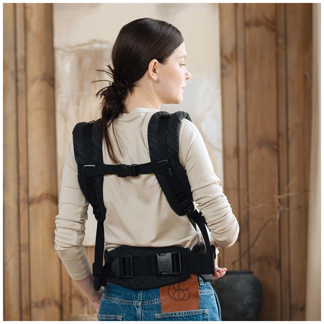 Kangura portabebés Mochila evolutiva Love and Carry ONE Truffle (45% Bambú 55% Algodón)