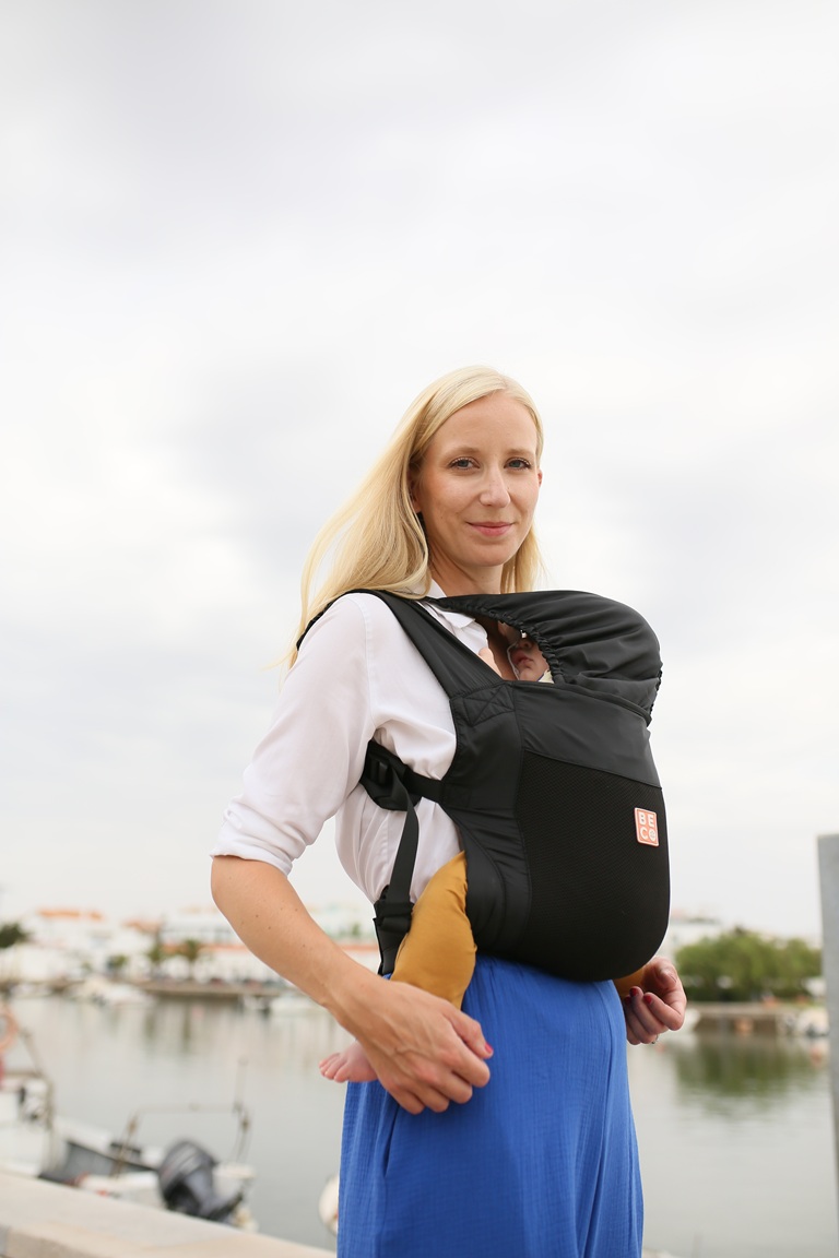 Kangura portabebés Mochila portabebés ultraligera Beco Fly Black