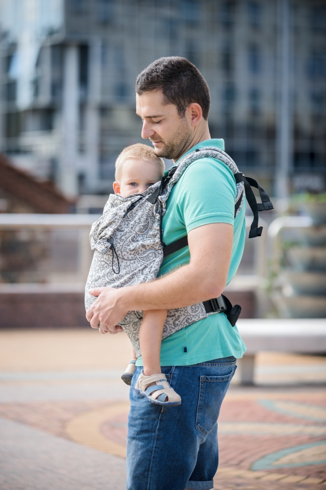 Kangura portabebés Mochila Evolutiva Portabebé Neko Smart Toddler Efes Paisley Hazel Light (Bambú)