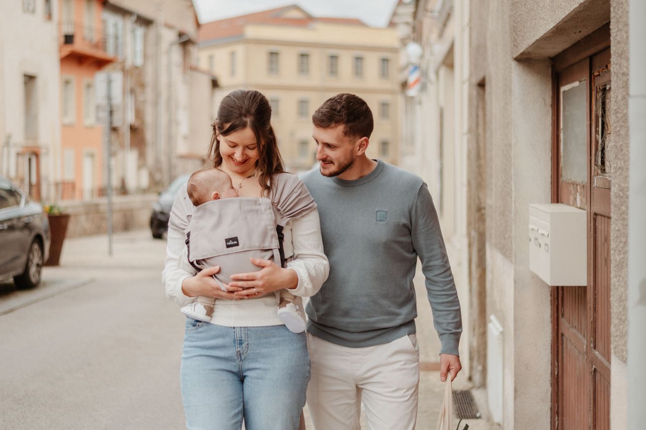 Kangura portabebés Portabebé Néobulle P'tit Evo Plume