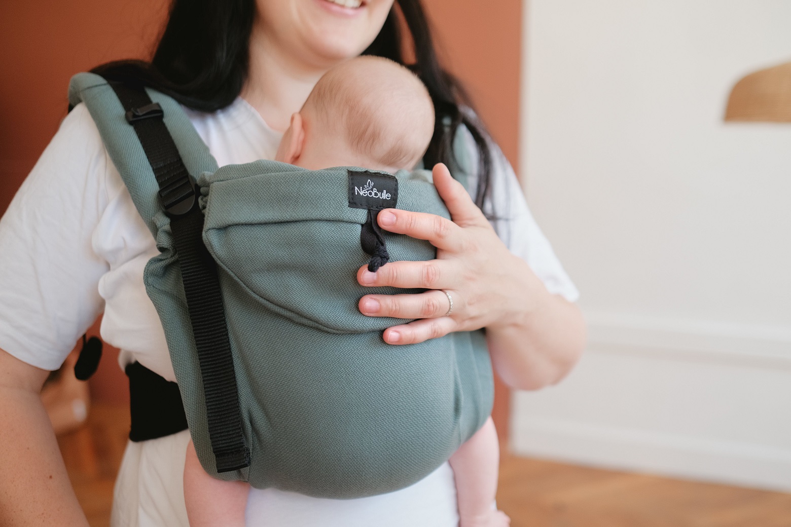 Kangura portabebés Mochila Evolutiva Néobulle Néo V3 Vert Eucalyptus