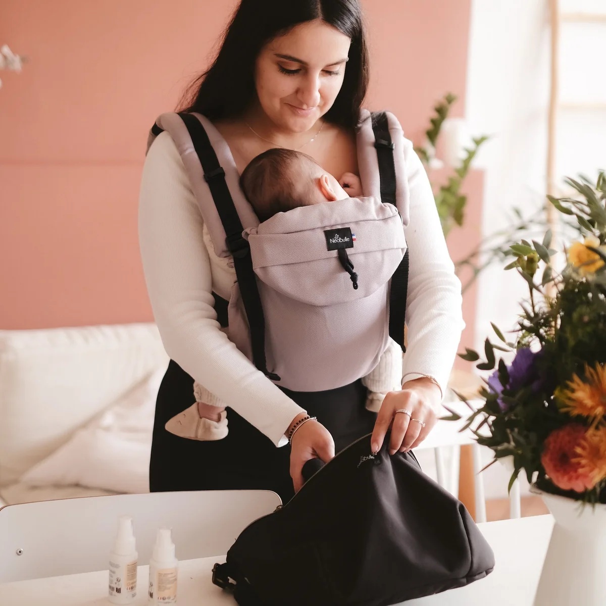 Kangura portabebés Mochila Evolutiva Néobulle Néo V3 Plume