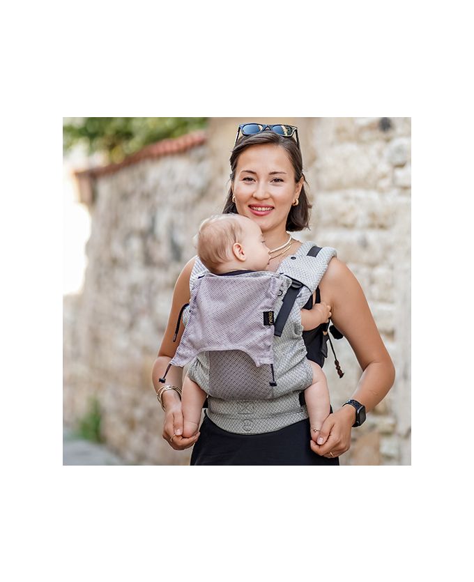 Kangura portabebés Mochila evolutiva Neko Smart Baby Grey diamond (Air)